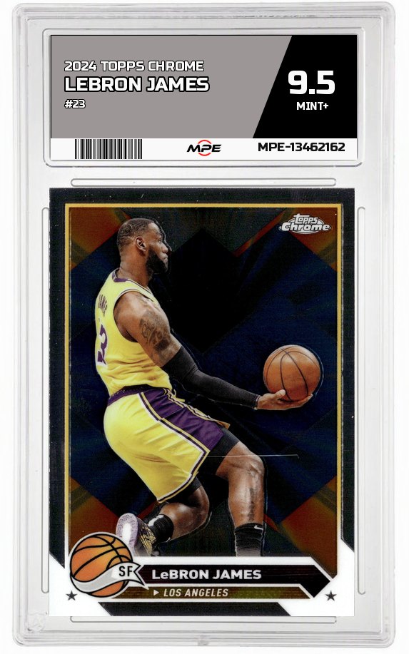 2024 TOPPS CHROME #23 LEBRON JAMES MPE 9.5 MINT+ — graded card auctioned from the MPE vault