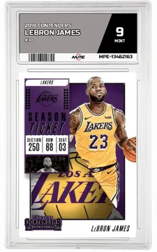 2018 CONTENDERS #30 LEBRON JAMES MPE 9 MINT — graded card up for auction