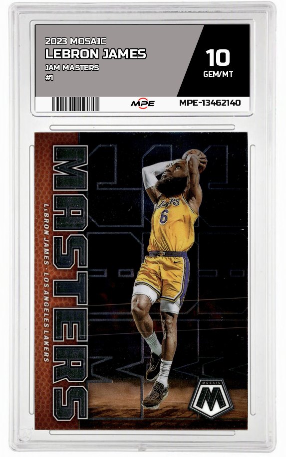 2023 MOSAIC JAM MASTERS #1 LEBRON JAMES MPE 10 GEM/MT — graded card auctioned from the MPE vault