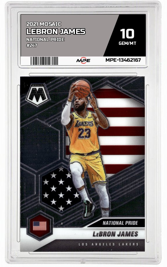 2021 MOSAIC NATIONAL PRIDE #247 LEBRON JAMES MPE 10 GEM/MT — graded card auctioned from the MPE vault