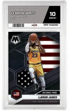 2021 MOSAIC NATIONAL PRIDE #247 LEBRON JAMES MPE 10 GEM/MT — graded card up for auction