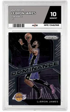 2021 PRIZM DOMINANCE #17 LEBRON JAMES MPE 10 GEM/MT — graded card up for auction