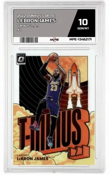 2022 DONRUSS OPTIC T MINUS 3...2...1 #2 LEBRON JAMES MPE 10 GEM/MT — graded card up for auction