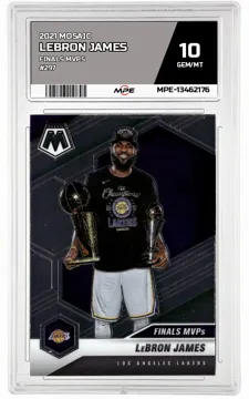 2021 MOSAIC FINALS MVPS #297 LEBRON JAMES MPE 10 GEM/MT — graded card up for auction