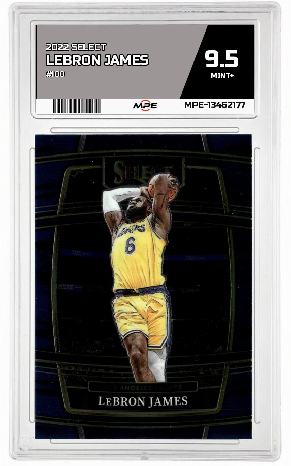 2022 SELECT #100 LEBRON JAMES MPE 9.5 MINT+ — graded card auctioned from the MPE vault
