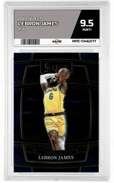 2022 SELECT #100 LEBRON JAMES MPE 9.5 MINT+ — graded card up for auction