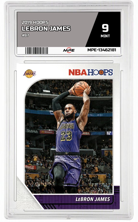 2019 HOOPS #87 LEBRON JAMES MPE 9 MINT — graded card auctioned from the MPE vault