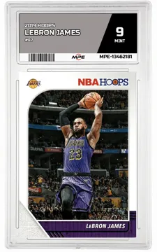 2019 HOOPS #87 LEBRON JAMES MPE 9 MINT — graded card up for auction