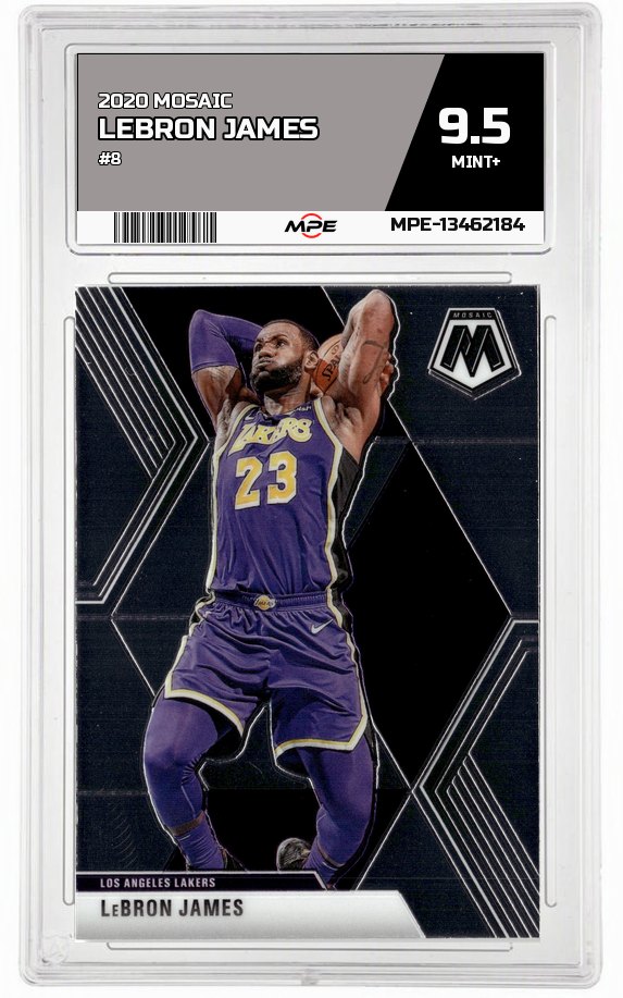 2020 MOSAIC #8 LEBRON JAMES MPE 9.5 MINT+ — graded card auctioned from the MPE vault