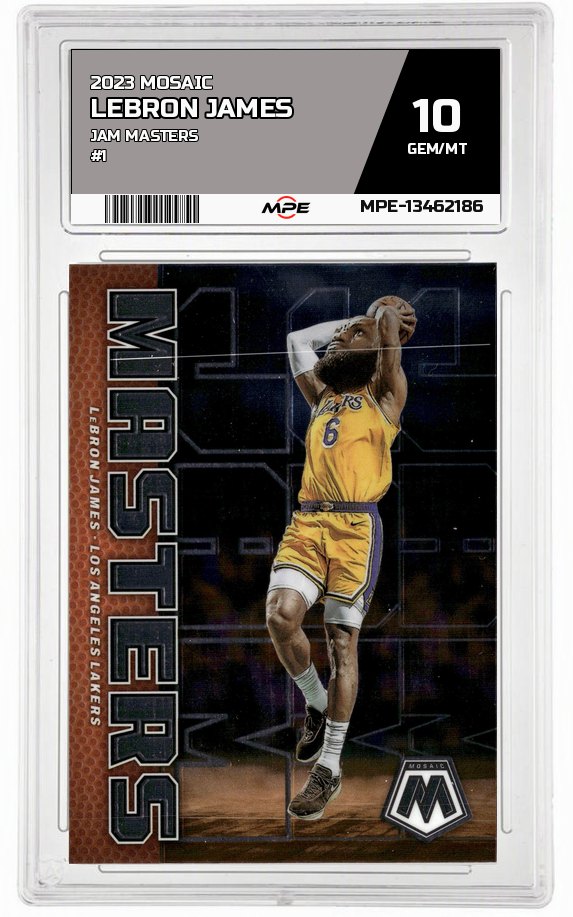 2023 MOSAIC JAM MASTERS #1 LEBRON JAMES MPE 10 GEM/MT — graded card auctioned from the MPE vault