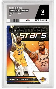 2019 DONRUSS FANTASY STARS #4 LEBRON JAMES MPE 9 MINT — graded card up for auction