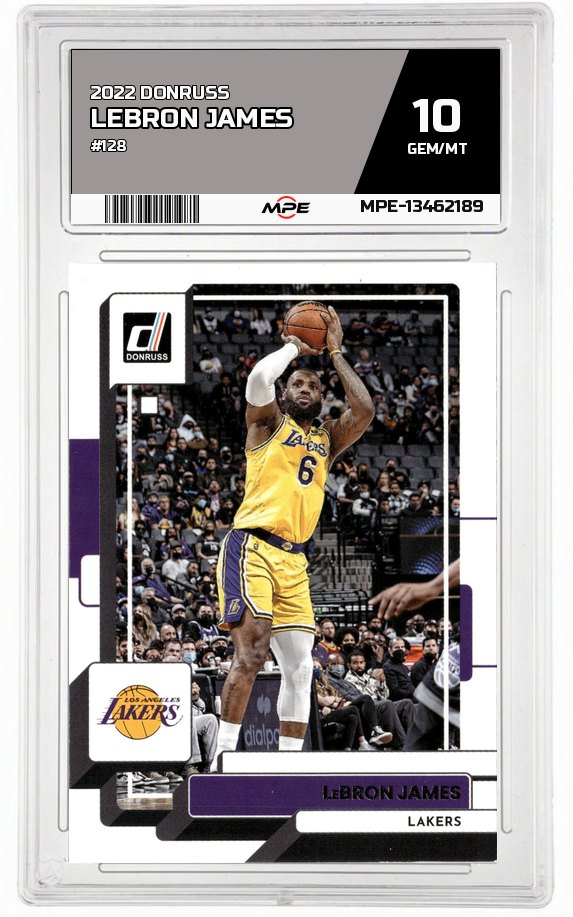 2022 DONRUSS #128 LEBRON JAMES MPE 10 GEM/MT — graded card auctioned from the MPE vault