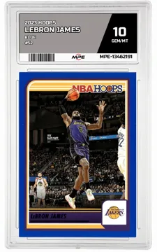 2023 HOOPS BLUE #52 LEBRON JAMES MPE 10 GEM/MT — graded card up for auction