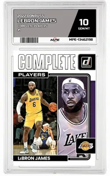 2022 DONRUSS COMPLETE PLAYERS #1 LEBRON JAMES MPE 10 GEM/MT — graded card up for auction