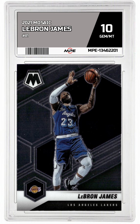 2021 MOSAIC #81 LEBRON JAMES MPE 10 GEM/MT — graded card auctioned from the MPE vault