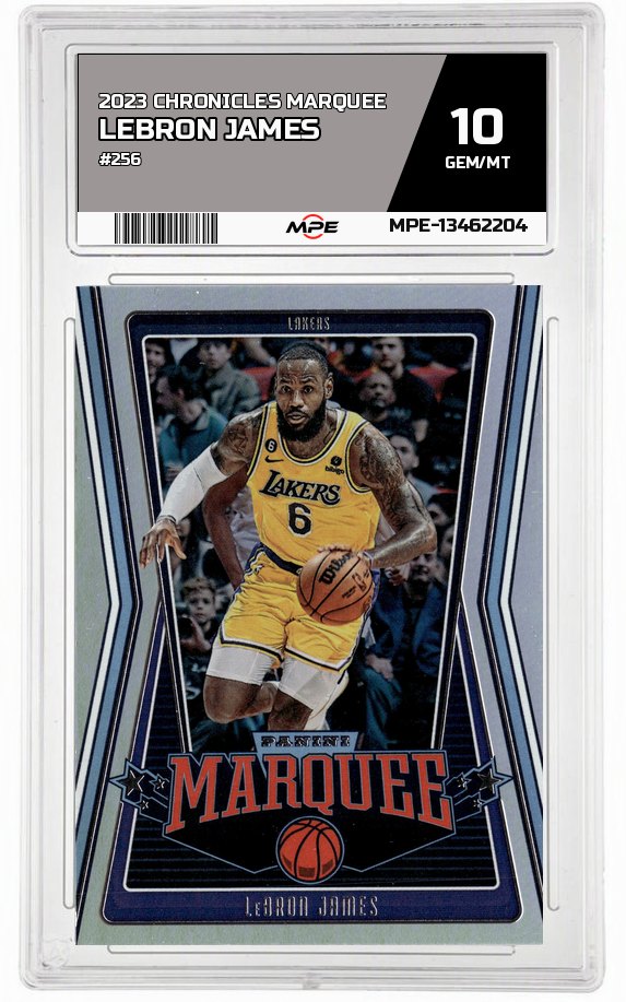 2023 CHRONICLES MARQUEE #256 LEBRON JAMES MPE 10 GEM/MT — graded card auctioned from the MPE vault