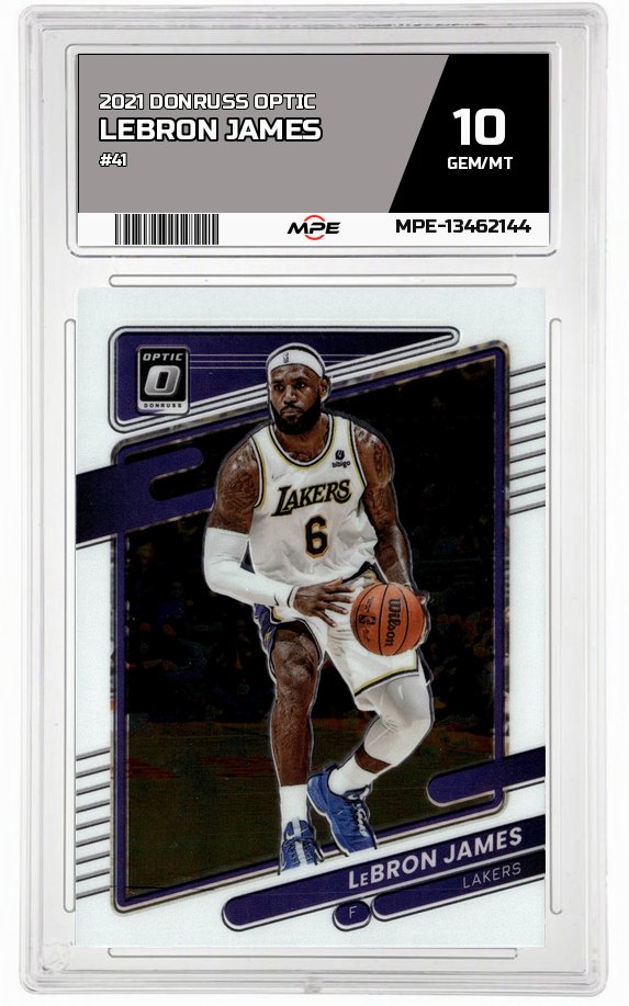 2021 DONRUSS OPTIC #41 LEBRON JAMES MPE 10 GEM/MT — graded card auctioned from the MPE vault