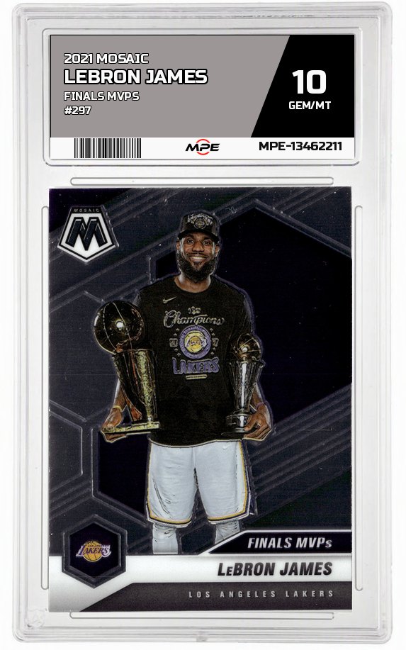 2021 MOSAIC FINALS MVPS #297 LEBRON JAMES MPE 10 GEM/MT — graded card auctioned from the MPE vault