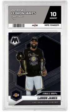 2021 MOSAIC FINALS MVPS #297 LEBRON JAMES MPE 10 GEM/MT — graded card up for auction
