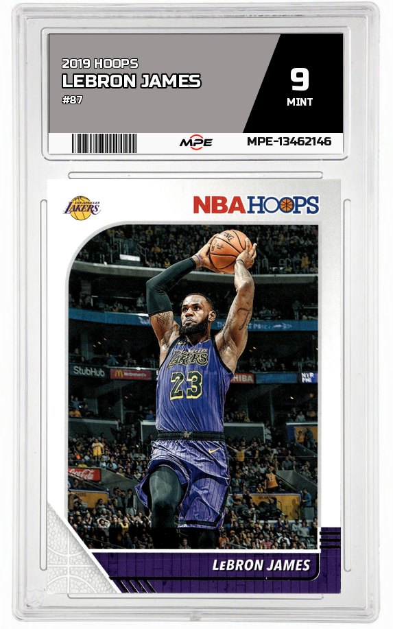 2019 HOOPS #87 LEBRON JAMES MPE 9 MINT — graded card auctioned from the MPE vault