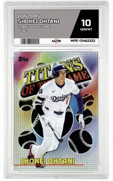 2026 TOPPS TITANS OF THE GAME #TOG-1 SHOHEI OHTANI MPE 10 GEM/MT — graded card up for auction