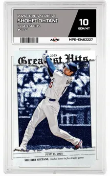 2026 TOPPS SERIES 1 GREATEST HITS #GH-17 SHOHEI OHTANI MPE 10 GEM/MT — graded card up for auction
