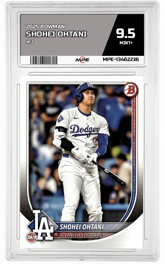 2025 BOWMAN #17 SHOHEI OHTANI MPE 9.5 MINT+ — graded card auctioned from the MPE vault
