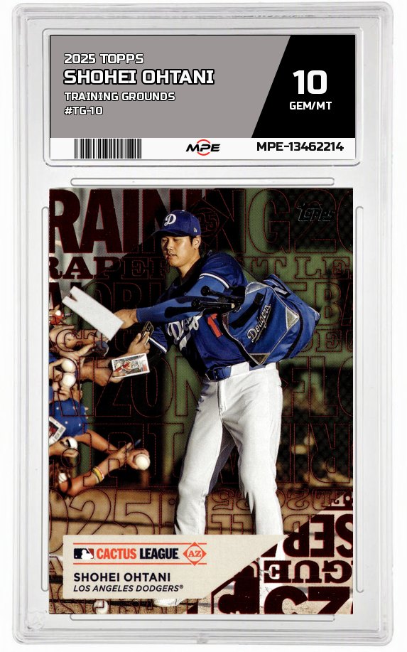 2025 TOPPS TRAINING GROUNDS #TG-10 SHOHEI OHTANI MPE 10 GEM/MT — graded card auctioned from the MPE vault