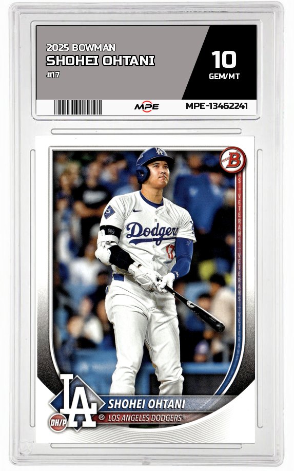 2025 BOWMAN #17 SHOHEI OHTANI MPE 10 GEM/MT — graded card auctioned from the MPE vault
