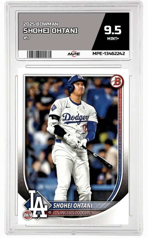 2025 BOWMAN #17 SHOHEI OHTANI MPE 9.5 MINT+ — graded card auctioned from the MPE vault