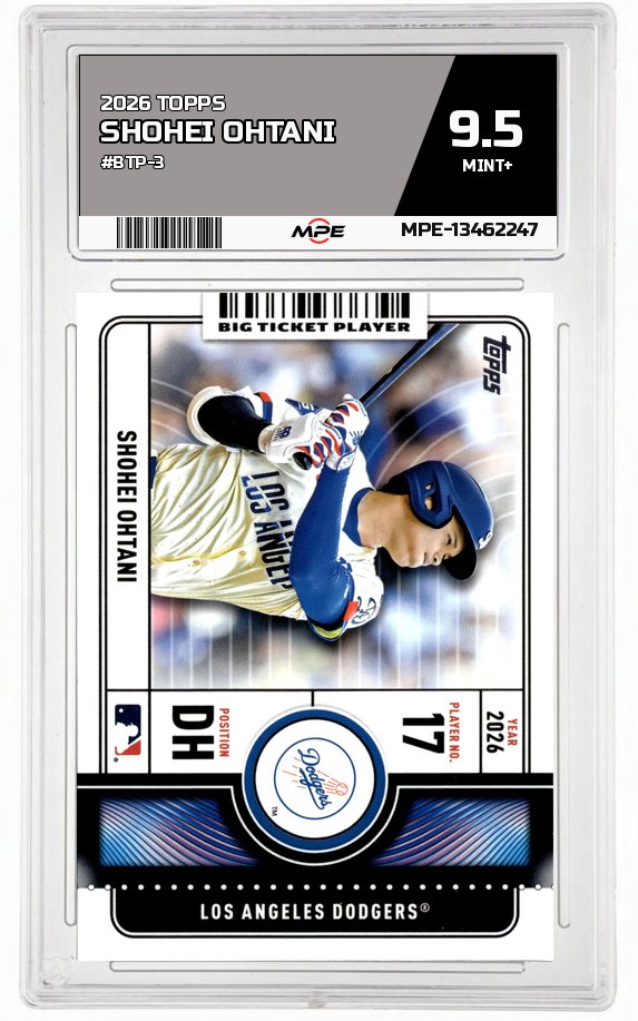 2026 TOPPS #BTP-3 SHOHEI OHTANI MPE 9.5 MINT+ — graded card auctioned from the MPE vault