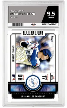2026 TOPPS #BTP-3 SHOHEI OHTANI MPE 9.5 MINT+ — graded card up for auction