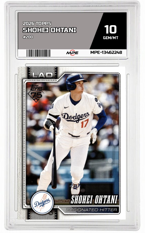 2026 TOPPS #200 SHOHEI OHTANI MPE 10 GEM/MT — graded card auctioned from the MPE vault