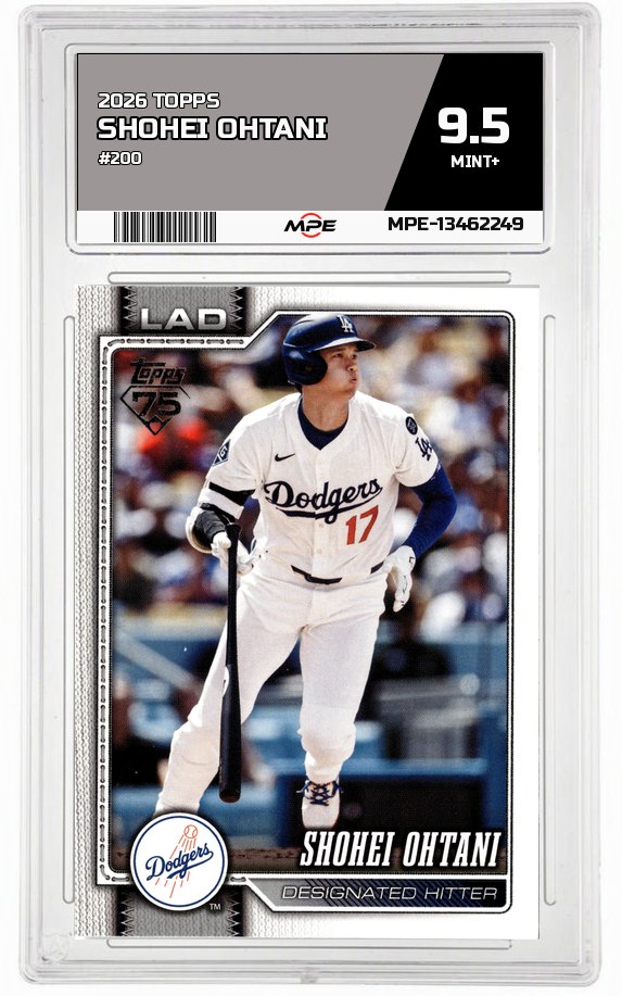 2026 TOPPS #200 SHOHEI OHTANI MPE 9.5 MINT+ — graded card auctioned from the MPE vault