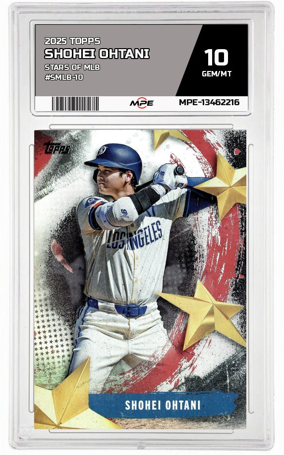 2025 TOPPS STARS OF MLB #SMLB-10 SHOHEI OHTANI MPE 10 GEM/MT — graded card auctioned from the MPE vault