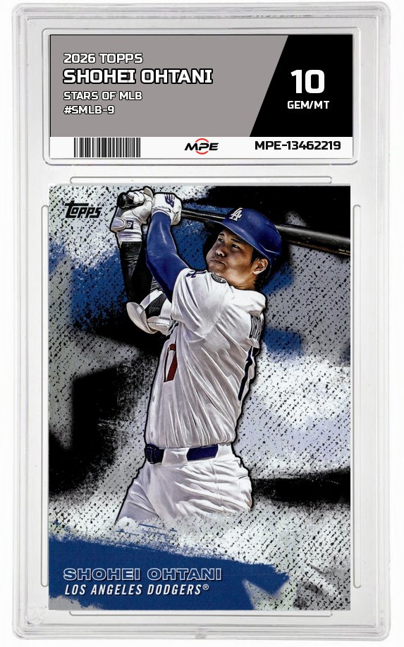 2026 TOPPS STARS OF MLB #SMLB-9 SHOHEI OHTANI MPE 10 GEM/MT — graded card auctioned from the MPE vault