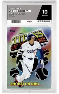 2026 TOPPS TITANS OF THE GAME #TOG-1 SHOHEI OHTANI MPE 10 GEM/MT — graded card up for auction