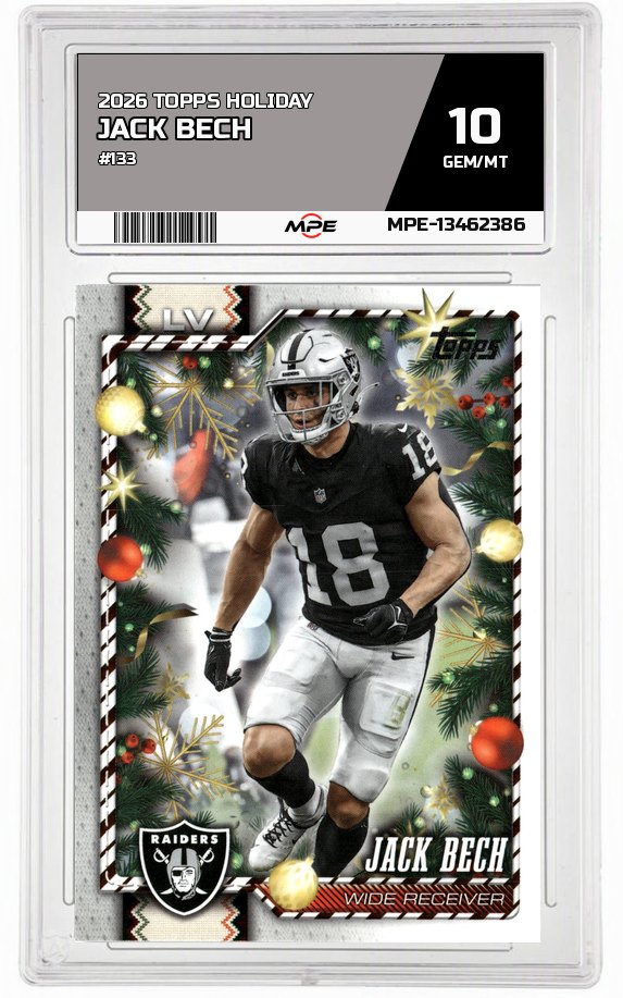 2026 TOPPS HOLIDAY #133 JACK BECH MPE 10 GEM/MT — graded card auctioned from the MPE vault
