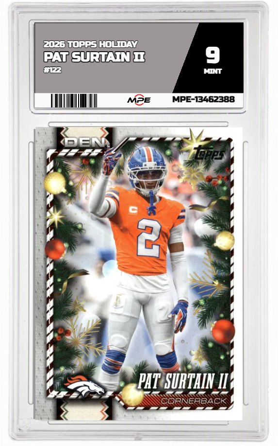 2026 TOPPS HOLIDAY #122 PAT SURTAIN II MPE 9 MINT — graded card auctioned from the MPE vault