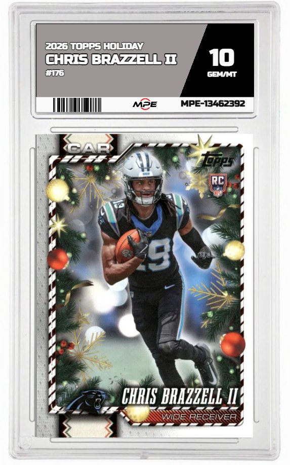 2026 TOPPS HOLIDAY #176 CHRIS BRAZZELL II MPE 10 GEM/MT — graded card auctioned from the MPE vault