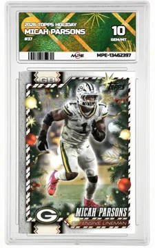 2026 TOPPS HOLIDAY #72 MICAH PARSONS MPE 10 GEM/MT — graded card up for auction