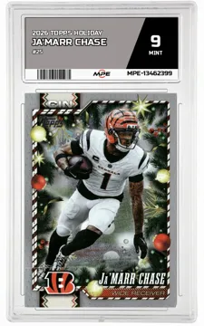 2026 TOPPS HOLIDAY #25 JA'MARR CHASE MPE 9 MINT — graded card up for auction