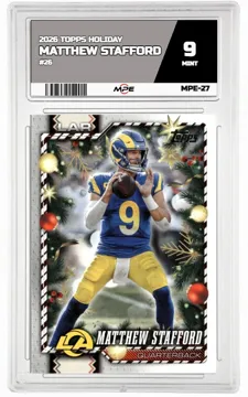 2026 TOPPS HOLIDAY #26 MATTHEW STAFFORD MPE 9 MINT — graded card up for auction