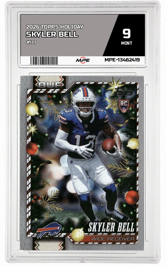 2026 TOPPS HOLIDAY #177 SKYLER BELL MPE 9 MINT — graded card auctioned from the MPE vault