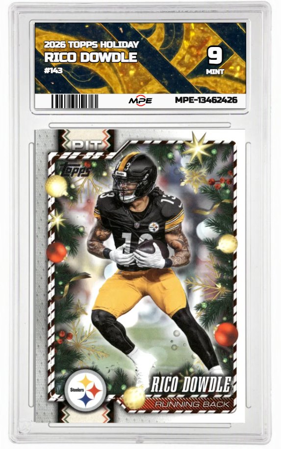 2026 TOPPS HOLIDAY #143 RICO DOWDLE MPE 9 MINT — graded card auctioned from the MPE vault