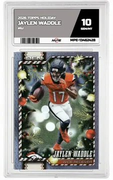 2026 TOPPS HOLIDAY #62 JAYLEN WADDLE MPE 10 GEM/MT — graded card up for auction
