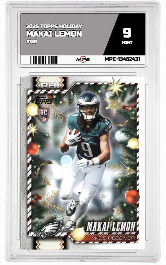 2026 TOPPS HOLIDAY #169 MAKAI LEMON MPE 9 MINT — graded card auctioned from the MPE vault