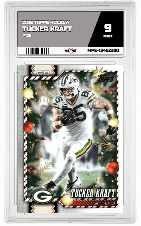 2026 TOPPS HOLIDAY #129 TUCKER KRAFT MPE 9 MINT — graded card auctioned from the MPE vault
