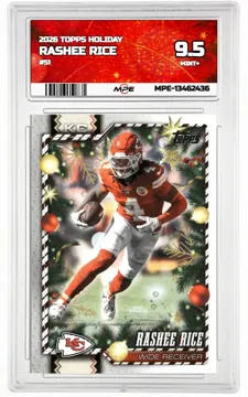 2026 TOPPS HOLIDAY #101 RASHEE RICE MPE 9.5 MINT+ — graded card up for auction