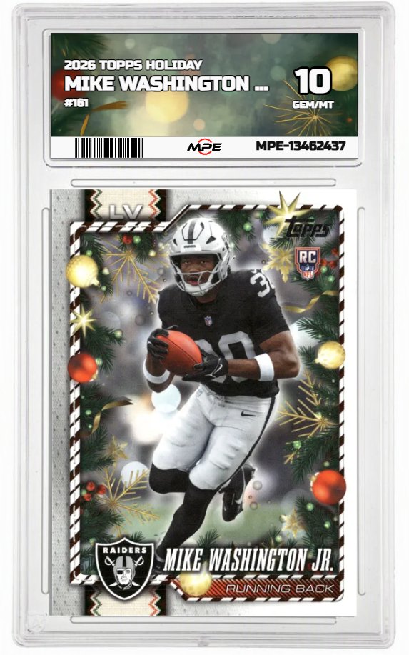 2026 TOPPS HOLIDAY #161 MIKE WASHINGTON JR. MPE 10 GEM/MT — graded card auctioned from the MPE vault